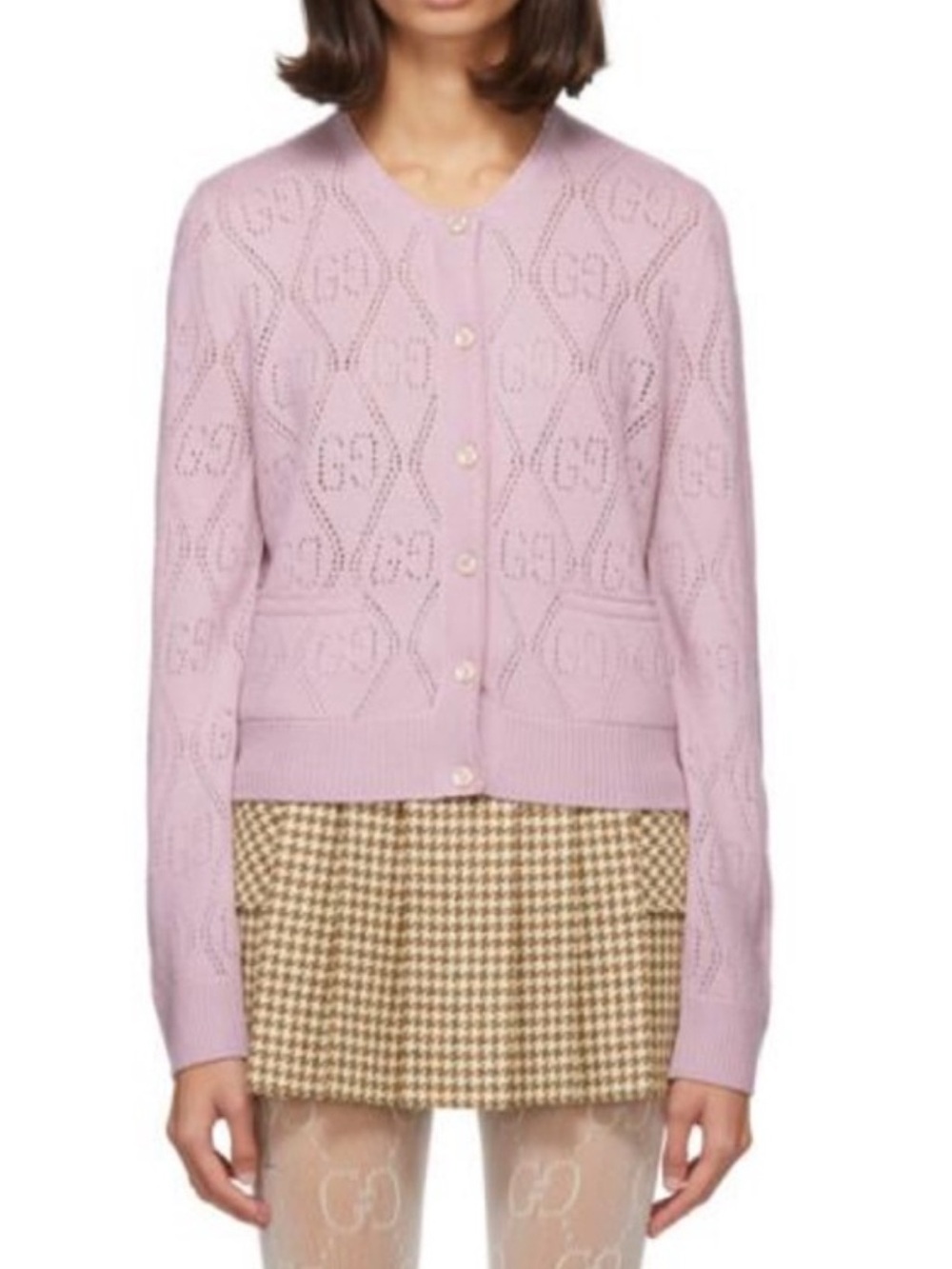 Authentic Gucci GG crochet cardigan s fits XS